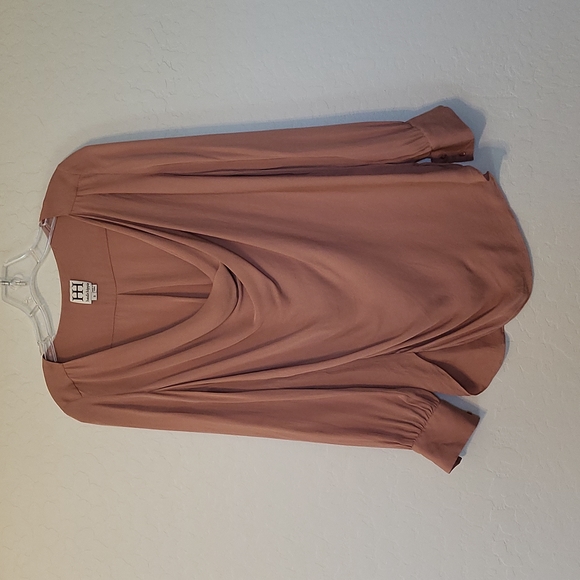 Haute Hippie Asymmetric Cowl Neck Long Sleeve Silk Blouse Size Small - Picture 4 of 12